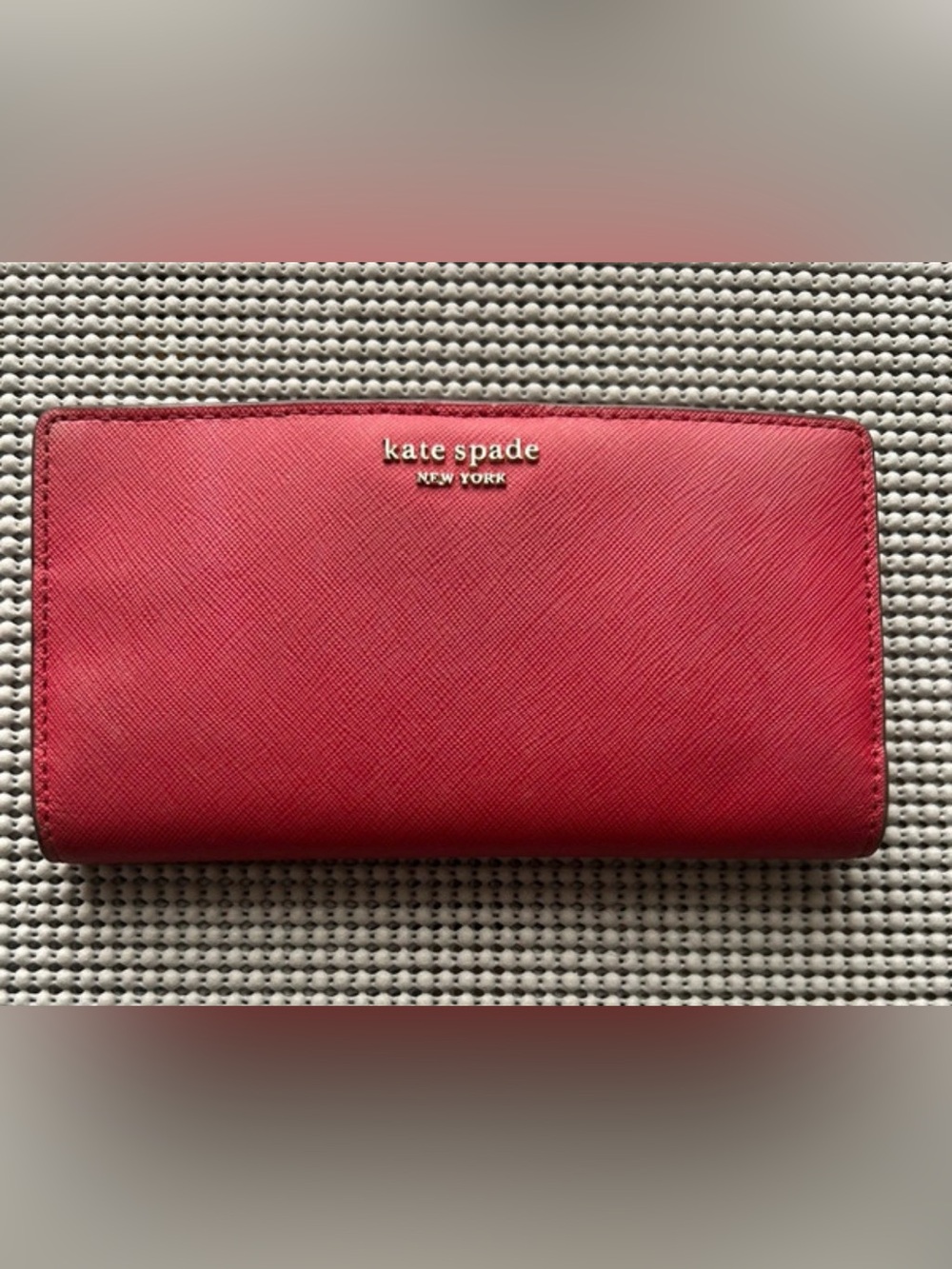 kate spade Red Saffiano Leather Wallet